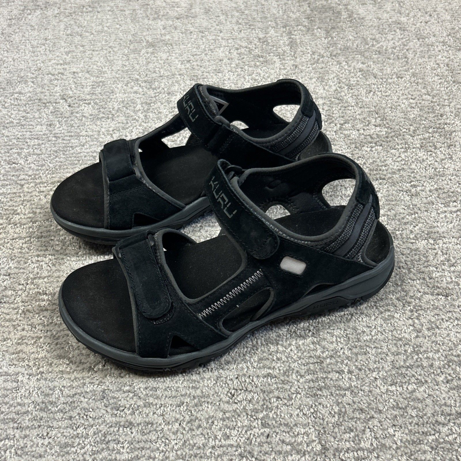 Kuru Tread Sandals Mens Size 8 Black Gray Beach Walking Outdoor Sport Hiking
